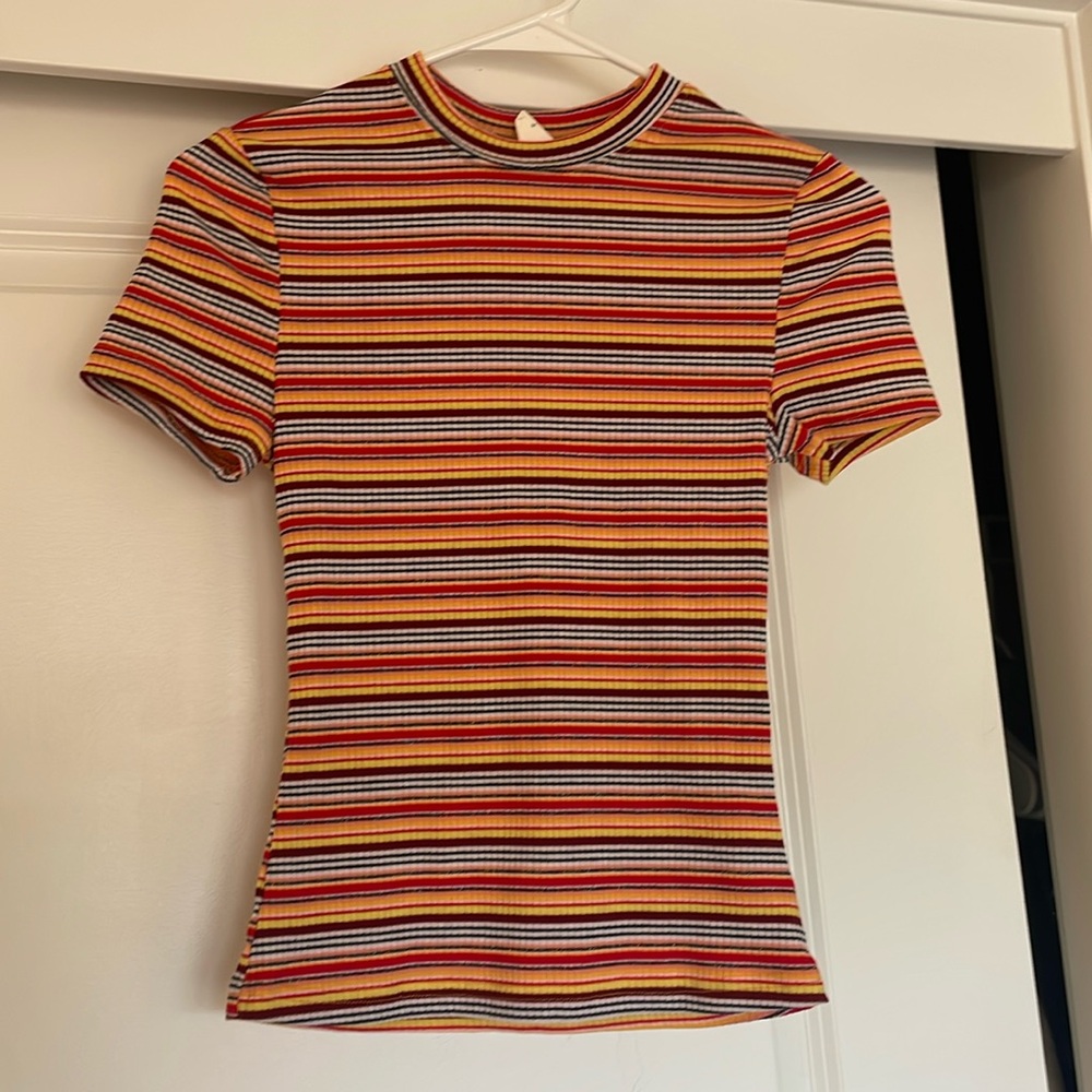 Tight Fitting Striped Top